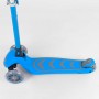 Самокат трехколесный 38603 (4) Best Scooter, ГОЛУБОЙ, складной алюминиевый руль, 4 колеса PU со светом, d=12 см (Best Scooter)