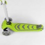 Самокат трехколесный 46987 (4) Best Scooter, САЛАТОВЫЙ, складной алюминиевый руль, 4 колеса PU со светом, d=12 см (Best Scooter)