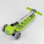 Самокат трехколесный 46987 (4) Best Scooter, САЛАТОВЫЙ, складной алюминиевый руль, 4 колеса PU со светом, d=12 см (Best Scooter)