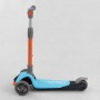 Самокат трехколесный F-39015 (6) Best Scooter, ГОЛУБОЙ, складной алюминиевый руль, 3 колеса PU со светом, d=120*35мм (Best Scooter)