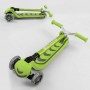 Самокат трехколесный Y-00436 (4) Best Scooter, САЛАТОВЫЙ, складной алюминиевый руль, 4 колеса PU со светом, d=12 см (Best Scooter)