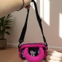 Сумка mini (текстильная) 18х123 см (без ручек) (розовая) (MiC)