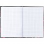 Книга записна тверда обкл. А5, 96 арк., кліт., Crimson fleur (Axent)