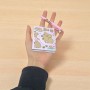 Блокнот на кнопке ПВХ+ ручка-брелок 8*7см "Капибара" Микс видов (MiC)
