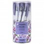 Ручка кулькова Floral White, синя (Axent)