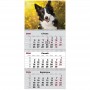 Календар настінний квартальний 2026 р.,3 пр. Dogs 3 (Axent)