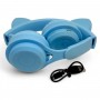 Наушники беспроводные, подсветка, Bluetooth, (РОЗОВЫЕ) (MiC)