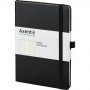 Книга записная Partner Prime, 145*210, 96 л, клетка, чёрная (Axent)