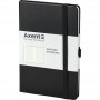 Книга записная Partner, 125*195, 96 л, лин, черная (Axent)