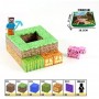 Конструктор магнитный "Майнкрафт/Minecraft" 35 элементов, фигурки героев, в коробке (MiC)