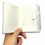 Блокнот на кнопці "Зайчик-3D" 8*11см, 64 арк., з ручкою (мікс) (MiC)