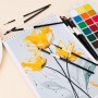 Набор из 8-ми кистей синтетика Kite Creative. (Kite)