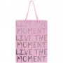 Пакет бумажный подарочный, 18х24 см Live the moment (Axent)