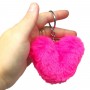 Брелок "Серце" хутряне, рожеве (MiC)
