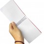Блокнот А6, 80 л., пластик, пружина сверху (ЗЕЛЕНЫЙ) (MiC)