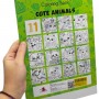 Розфарбовка,210х297 мм (CUTE ANIMAL 1) (Art studio of Happiness)
