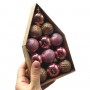 Новогодние украшения (шарики), 12 штук, D=4 см, в коробке (MiC)