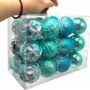 Новогодние украшения, 24 штук, шарики, D=5,5 см, в слюде (MiC)