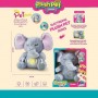 Интерактивная игрушка "Слоник", высота 29 см, подсветка, сплюшка, мелодия, дышит, на батарейках, для сна, в коробке (Jolier)
