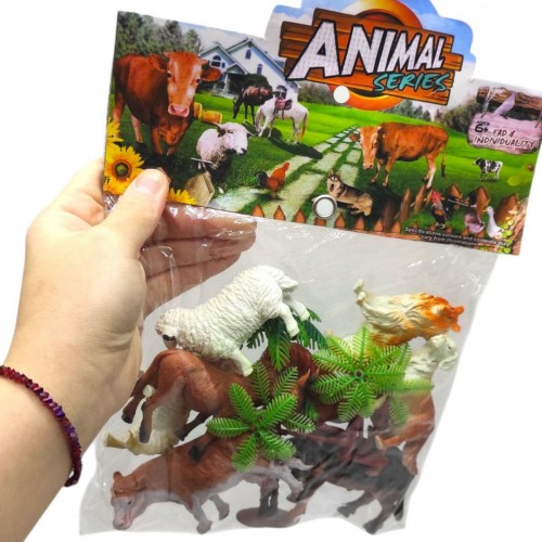 Набір тварин (11 елементів, 8 тварин, аксесуари) в пакеті (MiC) Набір тварин (11 елементів, 8 тварин, аксесуари) в пакеті (MiC)