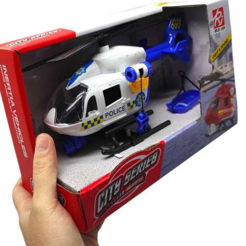 Вертолет инерционный, озвученный, со светом (RUI JIA) Вертолет инерционный, озвученный, со светом (RUI JIA)