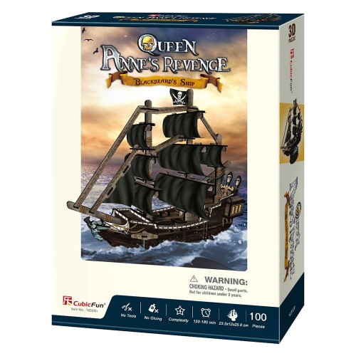 Трехмерная головоломка-конструктор КОРАБЛЬ МЕСТЬ КОРОЛЕВЫ АННЫ (Cubic Fun) Трехмерная головоломка-конструктор КОРАБЛЬ МЕСТЬ КОРОЛЕВЫ АННЫ (Cubic Fun)