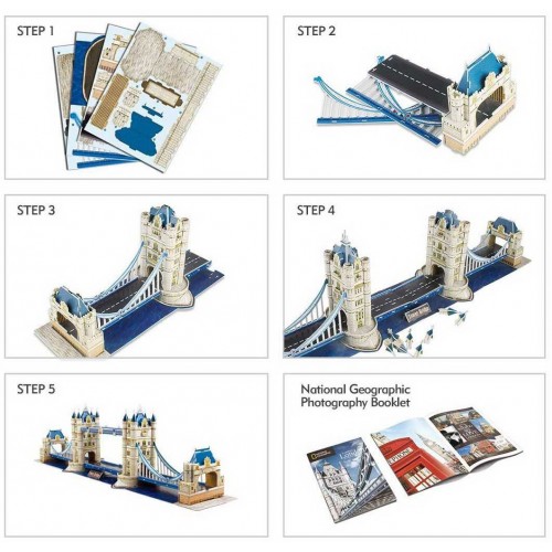 Трехмерная головоломка-конструктор National Geographic Тауэрский город (Cubic Fun) Трехмерная головоломка-конструктор National Geographic Тауэрский город (Cubic Fun)