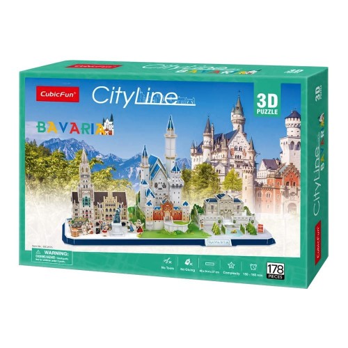 CubicFun ТРЕХМЕРНАЯ ГОЛОВОЛОМКА-КОНСТРУКТОР CITY LINE BAVARIA (Cubic Fun) CubicFun ТРЕХМЕРНАЯ ГОЛОВОЛОМКА-КОНСТРУКТОР CITY LINE BAVARIA (Cubic Fun)