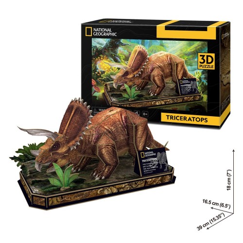 CubicFun Трехмерная головоломка-конструктор National Geographic Dino Трицератопс (Cubic Fun) CubicFun Трехмерная головоломка-конструктор National Geographic Dino Трицератопс (Cubic Fun)