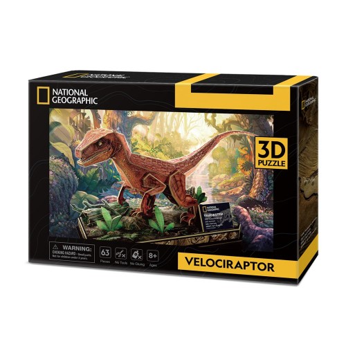 CubicFun Трехмерная головоломка-конструктор National Geographic Dino Велоцираптор (Cubic Fun) CubicFun Трехмерная головоломка-конструктор National Geographic Dino Велоцираптор (Cubic Fun)