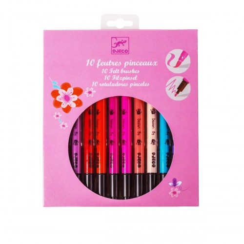 Цветные фломастеры с аксессуарами набор 10шт. (Djeco) Цветные фломастеры с аксессуарами набор 10шт. (Djeco)