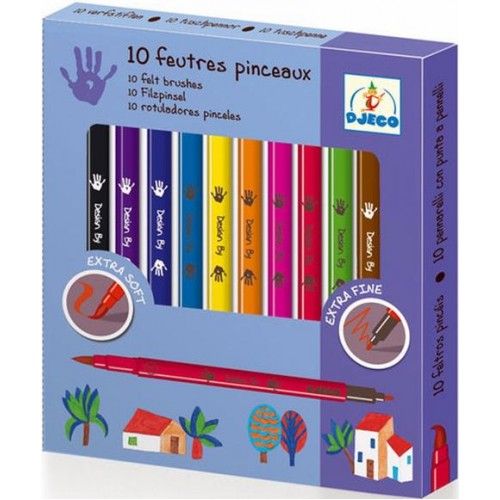 Цветные фломастеры с аксессуарами набор 10шт. (Djeco) Цветные фломастеры с аксессуарами набор 10шт. (Djeco)