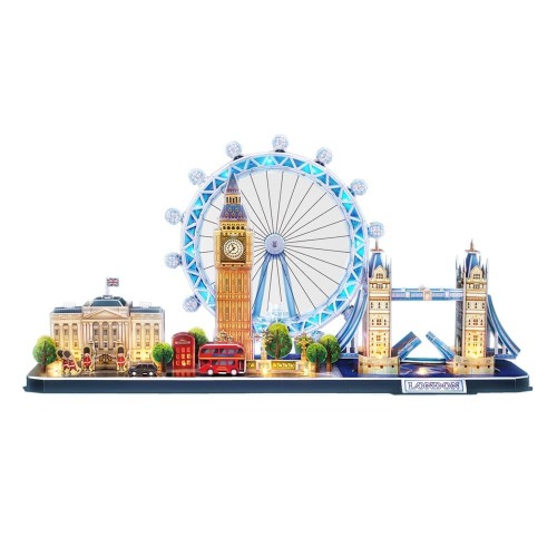 CubicFun Трехмерная головоломка-конструктор CITY LINE с LED подсветкой Лондон, L532h (Cubic Fun) CubicFun Трехмерная головоломка-конструктор CITY LINE с LED подсветкой Лондон, L532h (Cubic Fun)