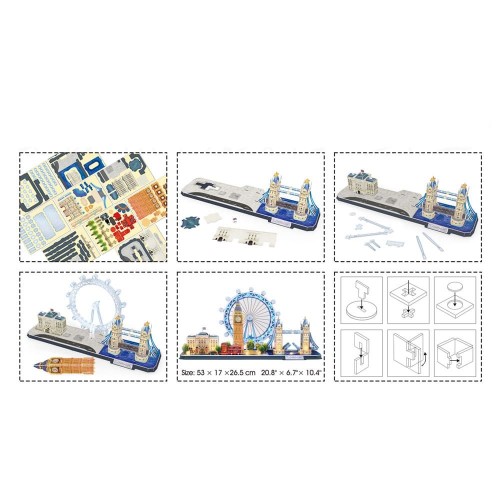 CubicFun Трехмерная головоломка-конструктор CITY LINE с LED подсветкой Лондон, L532h (Cubic Fun) CubicFun Трехмерная головоломка-конструктор CITY LINE с LED подсветкой Лондон, L532h (Cubic Fun)