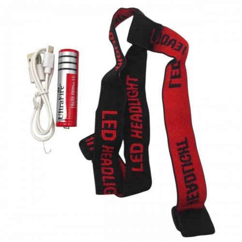 Ліхтарик світлодіодний налобний, акмулятор, USB, в коробці (MiC) Ліхтарик світлодіодний налобний, акмулятор, USB, в коробці (MiC)