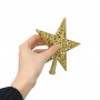 Верхівка для ялинки зірка золота нарізна 15 см (MiC)