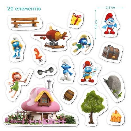 Магнитная игра "Дом Мечты. The Smurfs Коттедж Смурфетты" (Dodo)