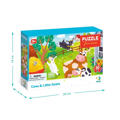 Пазл "Коровы и козлята" 30 эл (Dodo)