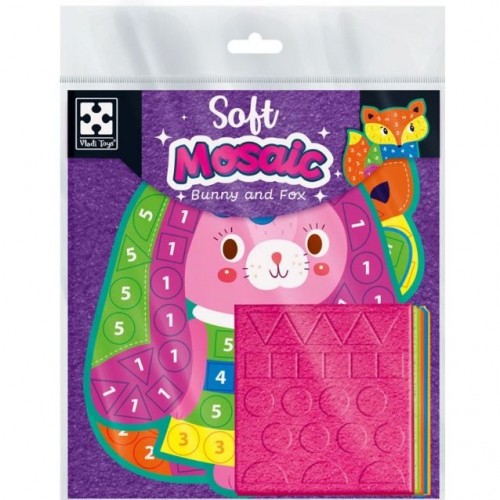 Набір для творчості з плюшевою мозаїкою "Зайченя та Лисиця" (Vladi Toys)