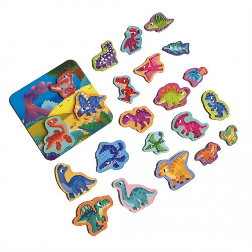 Набір магнітів з дошкою "Dinosaurs" (Vladi Toys)