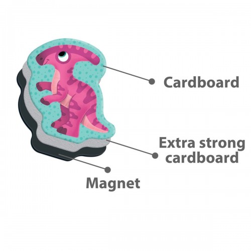 Набір магнітів з дошкою "Dinosaurs" (Vladi Toys)