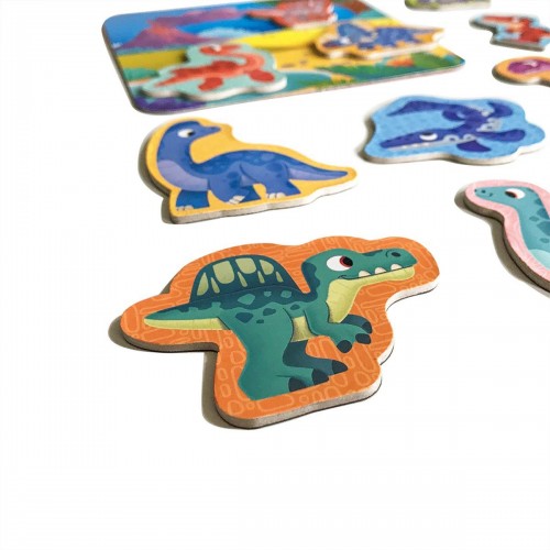 Набір магнітів з дошкою "Dinosaurs" (Vladi Toys)