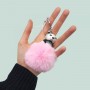 Брелок ПАНДА С МЕХОВЫМ ШАРИКОМ (Коралловый) (MiC)