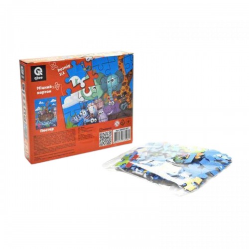 Пазлы – 70 элм. "Зверюшки на кораблике" (qbee)