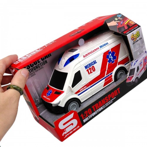 Машина інерційна "Швидка допомога" (озвучена, зі світлом, в коробці р.24x11,2x12,2 см) (YG Toys)