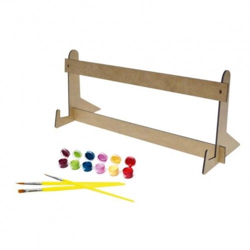 Картина по номерах "Весела Овечка" (25х25 см) з деревʼяною підставкою (qbee)