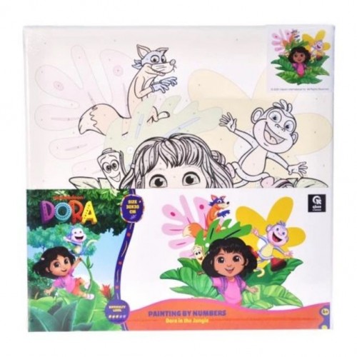 Картина по номерах "Дора у джунглях" (30х30 см) (qbee)