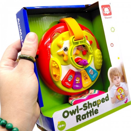 Брязкальце-підвіска (інтерактивна сова, звук, світло, мелодії, пісні) (YANUO)