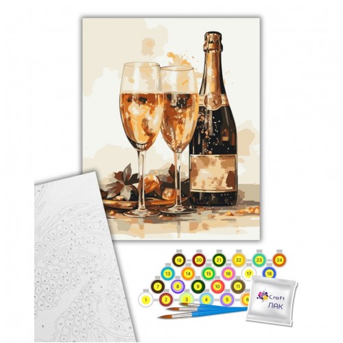 Картина по номерам "Ігристе на двох" 40х50 см (art craft)