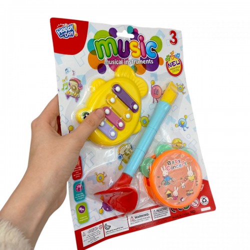Музыкальные инструменты. дудка, ксилофон, бубен, планшет 29*22*5см (микс видов) (MiC)